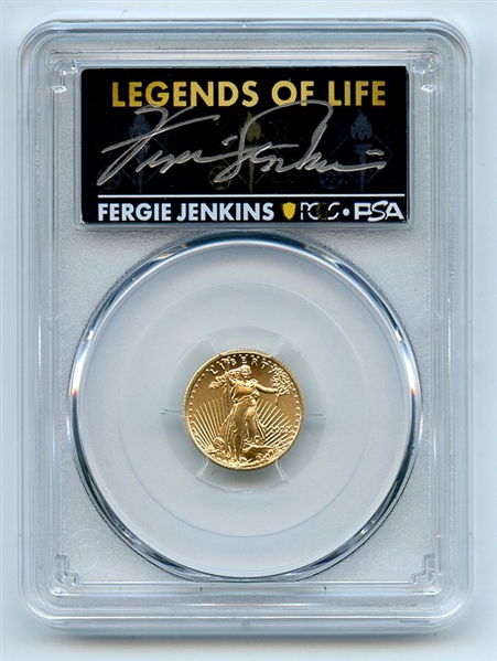 2022 $5 American Gold Eagle 1/10 oz PCGS PSA MS70 Legends of Life Fergie Jenkins