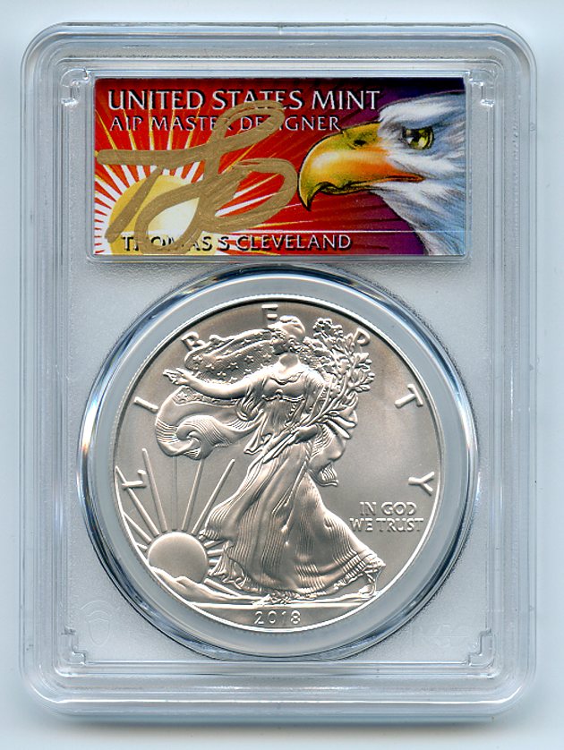 Lot Detail American Silver Eagle Oz Pcgs Ms Thomas