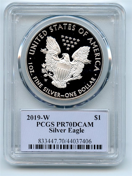 2019 W $1 Proof American Silver Eagle 1oz PCGS PR70DCAM Thomas Cleveland Native