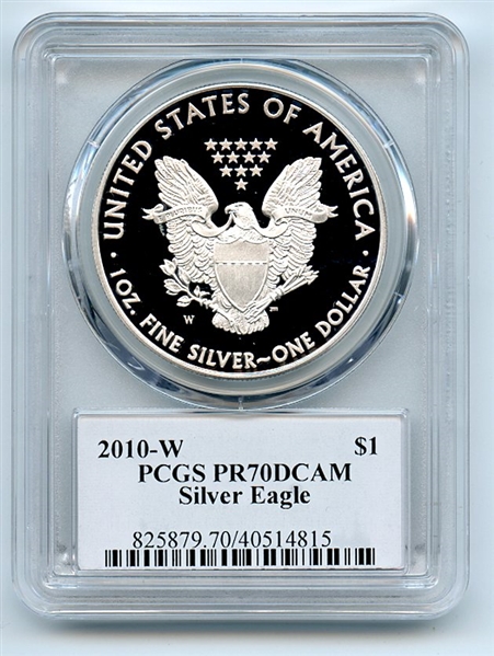 2010 W $1 Proof American Silver Eagle 1oz PCGS PR70DCAM Thomas Cleveland Arrows