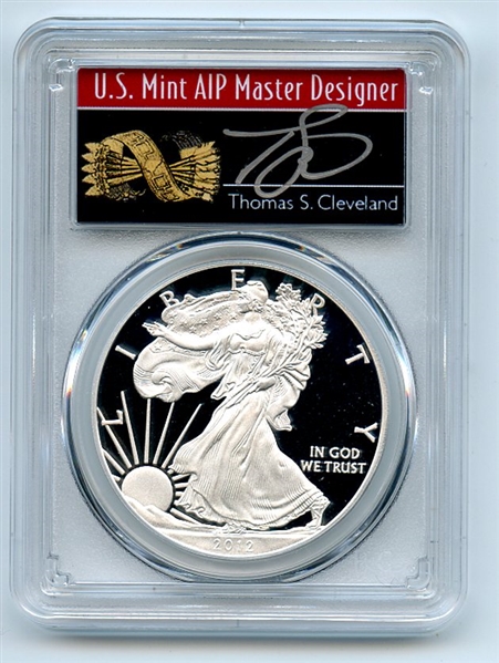 2012 W $1 Proof American Silver Eagle 1oz PCGS PR70DCAM Thomas Cleveland Arrows