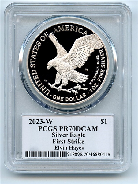 2023 W $1 Proof Silver Eagle PCGS PR70DCAM FS Legends of Life Elvin Hayes