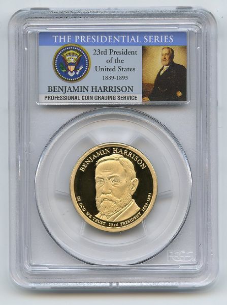 2012 S $1 Benjamin Harrison Dollar PCGS PR69DCAM