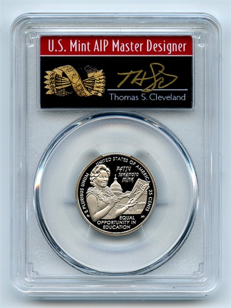 Item Detail 2024 S 25C Clad Patsy Takemoto Mink Quarter PCGS PR70DCAM