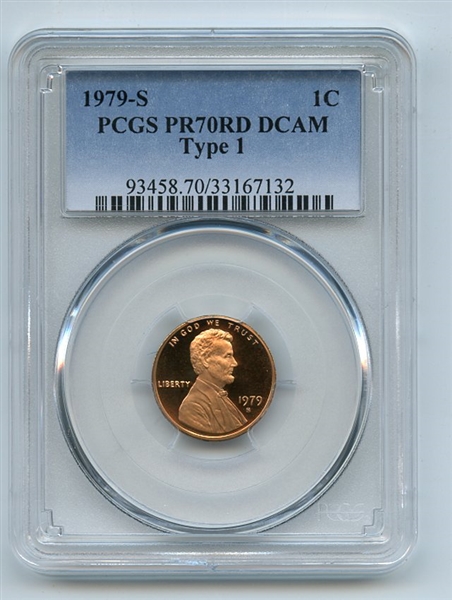 1979 S 1C Lincoln Cent Proof PCGS PR70DCAM