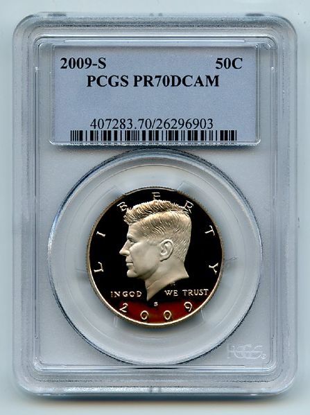 2009 S 50C Kennedy Half Dollar PCGS PR70DCAM