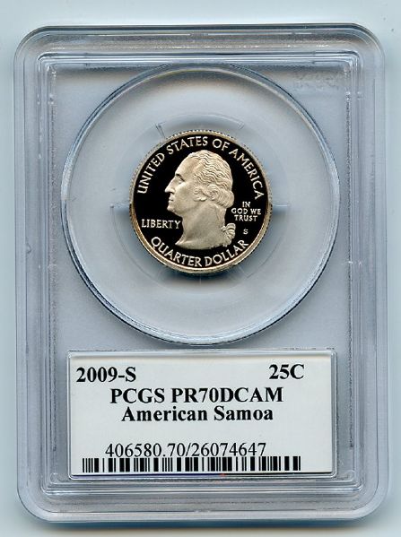 2009 S 25C Clad American Samoa Quarter PCGS PR70DCAM