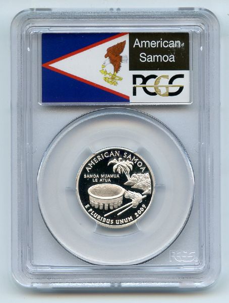 2009 S 25C Silver American Samoa Quarter PCGS PR70DCAM