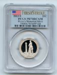 2013 S 25C Silver Perrys Memorial Quarter PCGS PR70DCAM First Strike