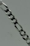 .925 Sterling Silver Flat Figaro 8.3mm Chain 20" Italy