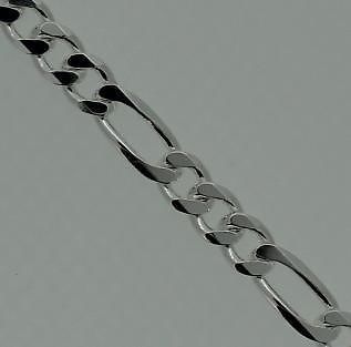 .925 Sterling Silver Figaro 5.5 mm Chain 20 Italy