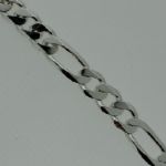 .925 Sterling Silver Figaro 9.2 mm Chain 24" Italy