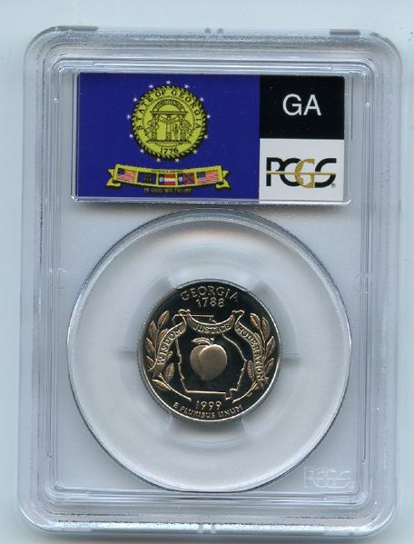 1999 S 25C Clad Georgia Quarter PCGS PR69DCAM