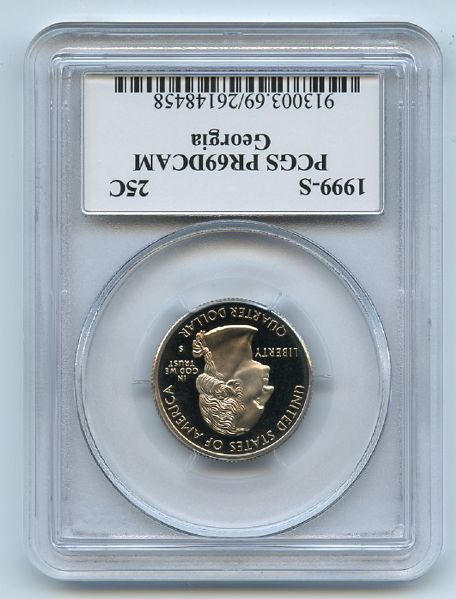 1999 S 25C Clad Georgia Quarter PCGS PR69DCAM