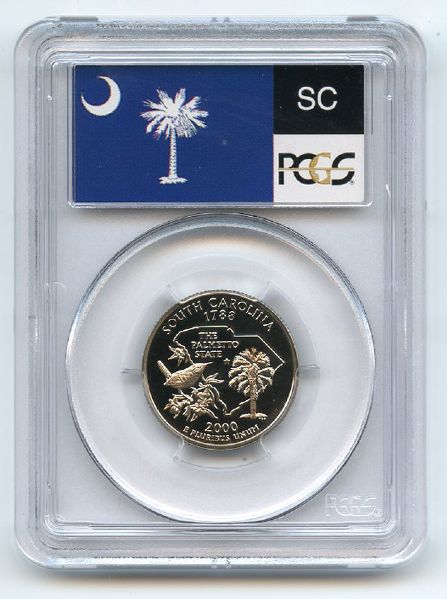 2000 S 25C Clad South Carolina Quarter PCGS PR69DCAM