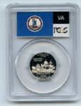 2000 S 25C Silver Virginia Quarter PCGS PR69DCAM