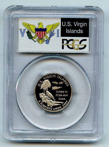 2009 S 25C Clad Virgin Islands Quarter PCGS PR69DCAM