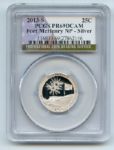 2013 S 25C Silver Fort McHenry Quarter PCGS PR69DCAM