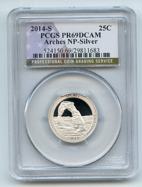 2014 S 25C Silver Arches Quarter PCGS PR69DCAM