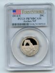 2014 S 25C Clad Arches Quarter PCGS PR70DCAM First Strike