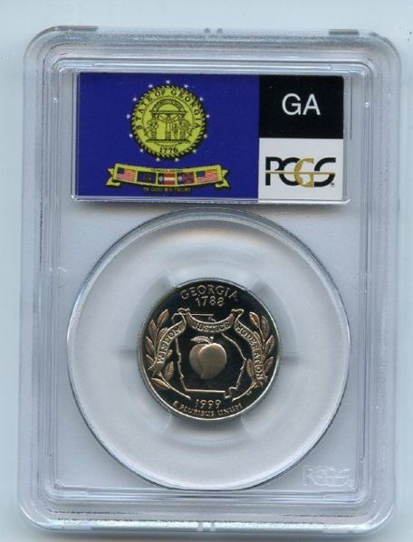 1999 S 25C Clad Georgia Quarter PCGS PR69DCAM