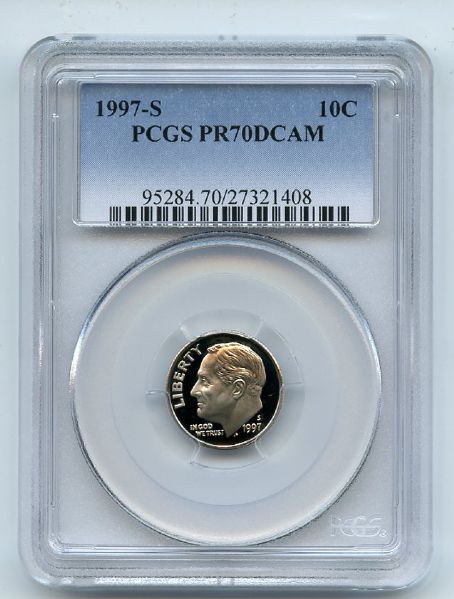 1997 S 10C Roosevelt Dime Proof PCGS PR70DCAM