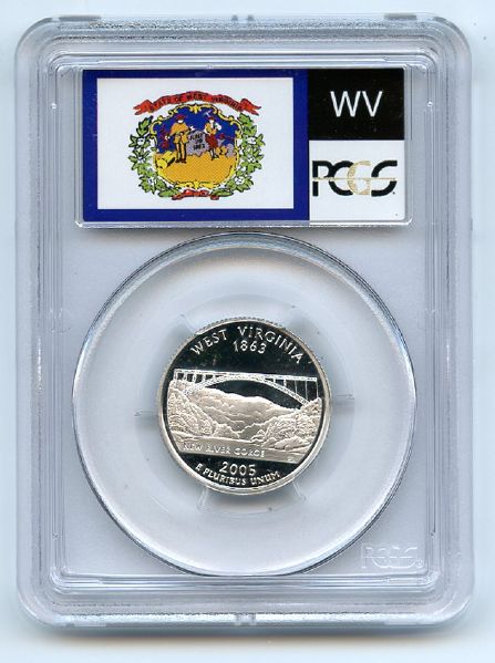 2005 S 25C Silver West Virginia Quarter PCGS PR70DCAM