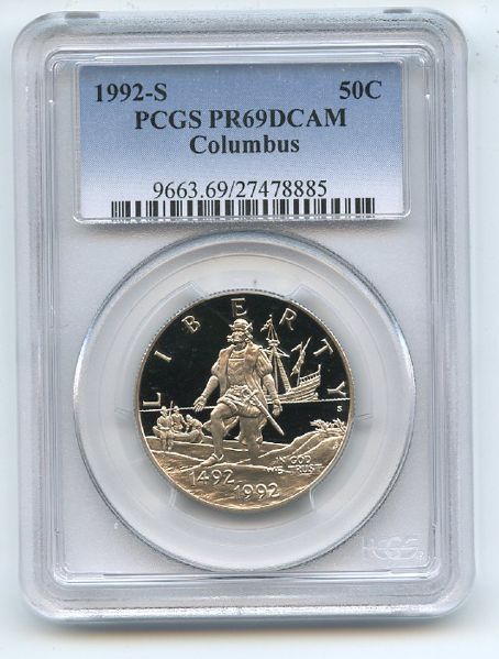 1992 S 50C Columbus Commemorative PCGS PR69DCAM