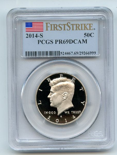 2014 S 50C Kennedy Half Dollar PCGS PR69DCAM First Strike