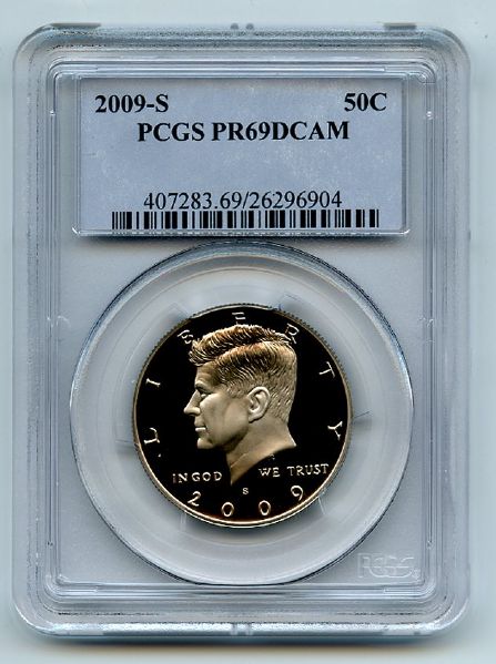 2009 S 50C Kennedy Half Dollar PCGS PR69DCAM