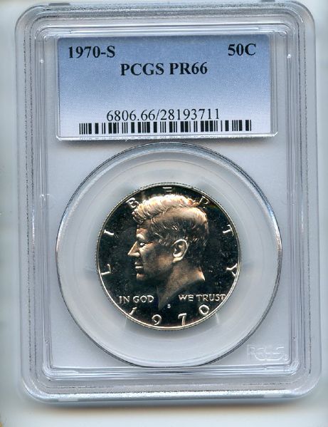 1970 S 50C Kennedy Half Dollar PCGS PR66