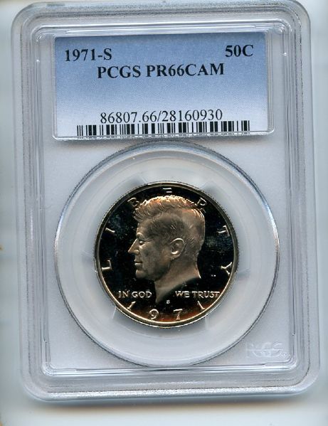 1971 S 50C Kennedy Half Dollar PCGS PR66CAM