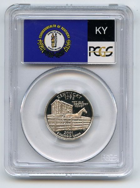 2001 S 25C Silver Kentucky Quarter PCGS PR70DCAM