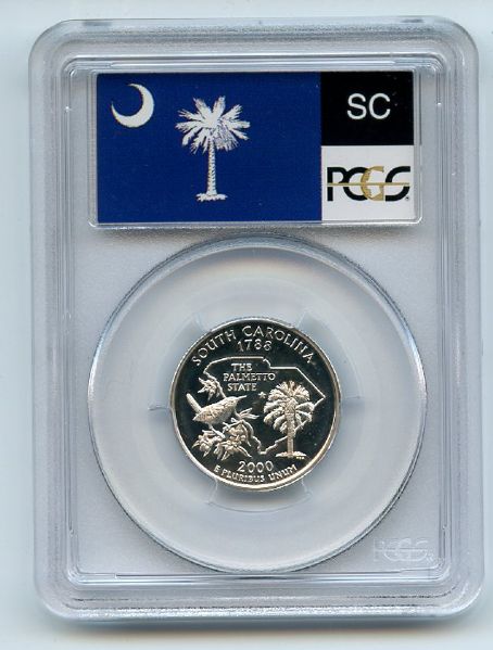 2000 S 25C Silver South Carolina Quarter PCGS PR69DCAM