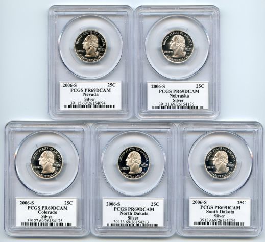 2006 S Silver State Quarter Set PCGS PR69DCAM