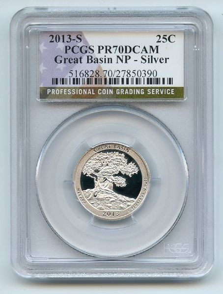 2013 S 25C Silver Great Basin Quarter PCGS PR70DCAM