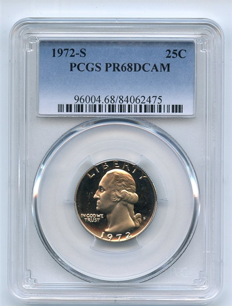 1972 S 25C Washington Quarter PCGS PR68DCAM