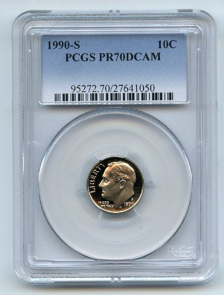 1990 S 10C Roosevelt Dime Proof PCGS PR70DCAM