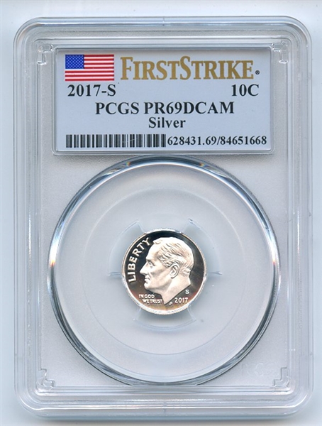 2017 S 10C Silver Roosevelt Dime PCGS PR69DCAM First Strike