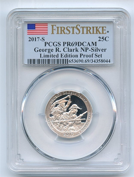 2017 S 25C Silver George R. Clark Quarter PCGS PR69DCAM First Strike Limited Ed