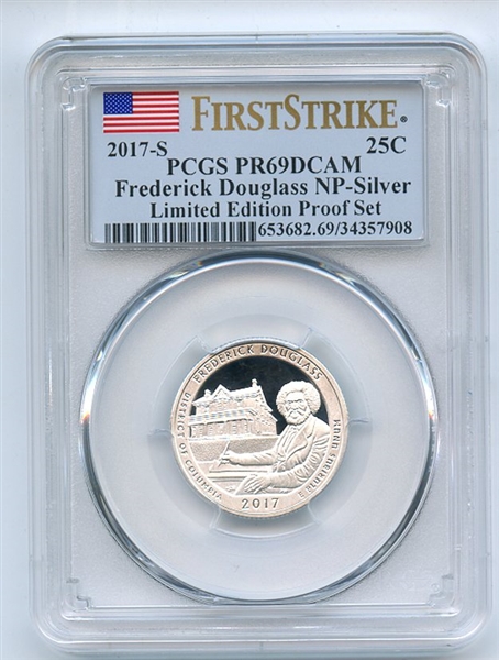 2017 S 25C Silver Frederick Douglass Quarter PCGS PR69DCAM First Strike Limited