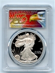 2002 W $1 Proof American Silver Eagle 1oz PCGS PR69DCAM Thomas Cleveland Eagle