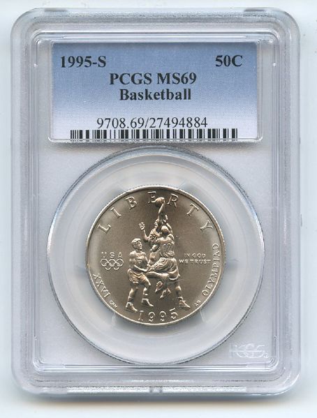 1995 S 50C Olympic Basketball Commemorative PCGS MS69