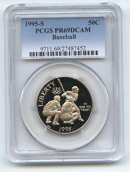 1995 S 50C Olympic Baseball Commemorative PCGS PR69DCAM