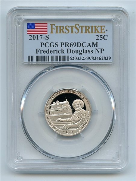 2017 S 25C Clad Frederick Douglass Quarter PCGS PR69DCAM First Strike