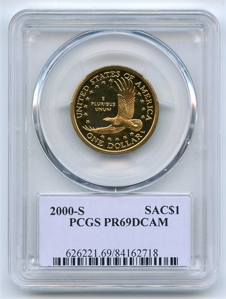 2000 S $1 Sacagawea Dollar PCGS PR69DCAM Thomas Cleveland 