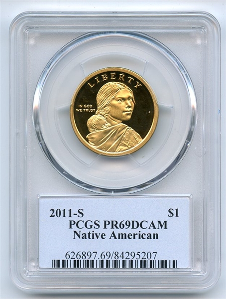 2011 S $1 Sacagawea Dollar PCGS PR69DCAM Thomas Cleveland 