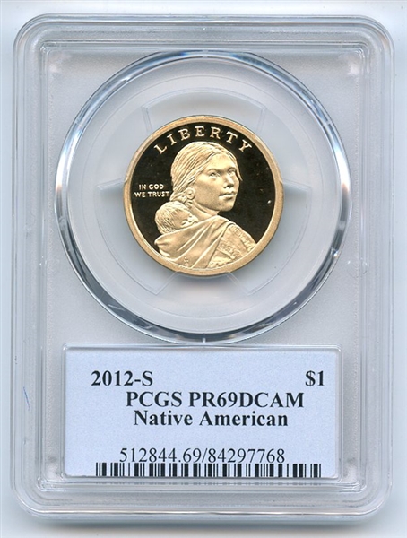 2012 S $1 Sacagawea Dollar PCGS PR69DCAM Thomas Cleveland 