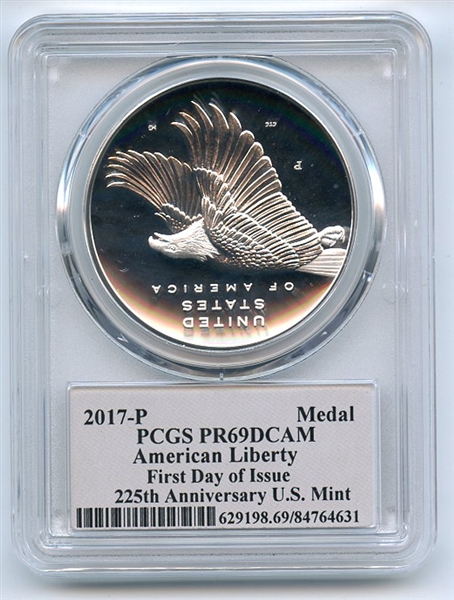 2017 P American Liberty Silver Medal PCGS PR69DCAM FDOI Thomas Cleveland