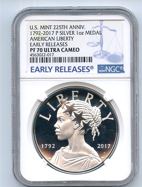 2017 P American Liberty Silver Medal NGC PF70UCAM Early Release